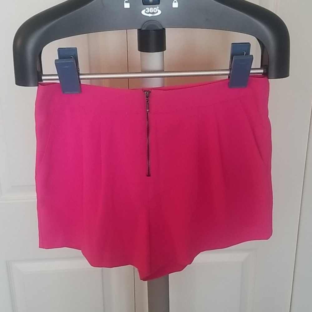 Forever 21 Hot Pink Zipper Shorts